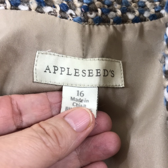 🔵 Appleseed’s 🔵…Women’s 16…Taupe/Blue Blazer/Jacket! - Picture 9 of 15